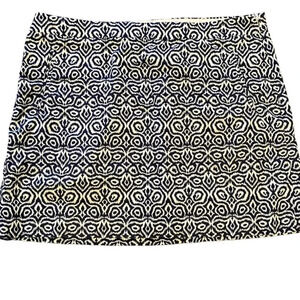 J .CREW EUC WOMENS NAVY WHITE SKIRT SUMMER CASUAL DRESSY BOTTOMS SKIRTS SIZE 10